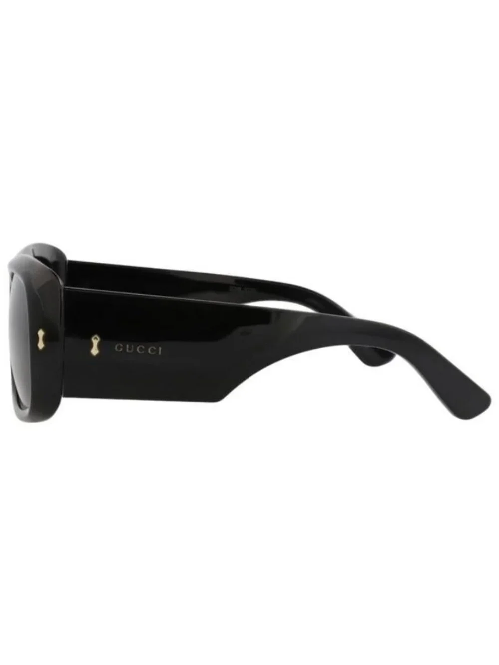 New Gucci Mens Square/Rectangle Black Black Grey Fashion Designer Sunglasses